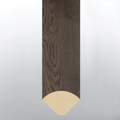 Estate Oak quarter round trim, matching Woodhills Estate Oak waterproof engineered wood