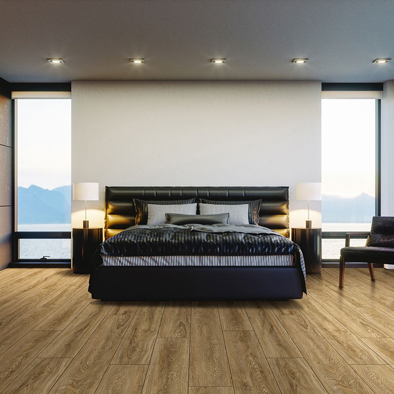 XL Ashton Colston Park SPC rigid core vinyl flooring installed in a bedroom
