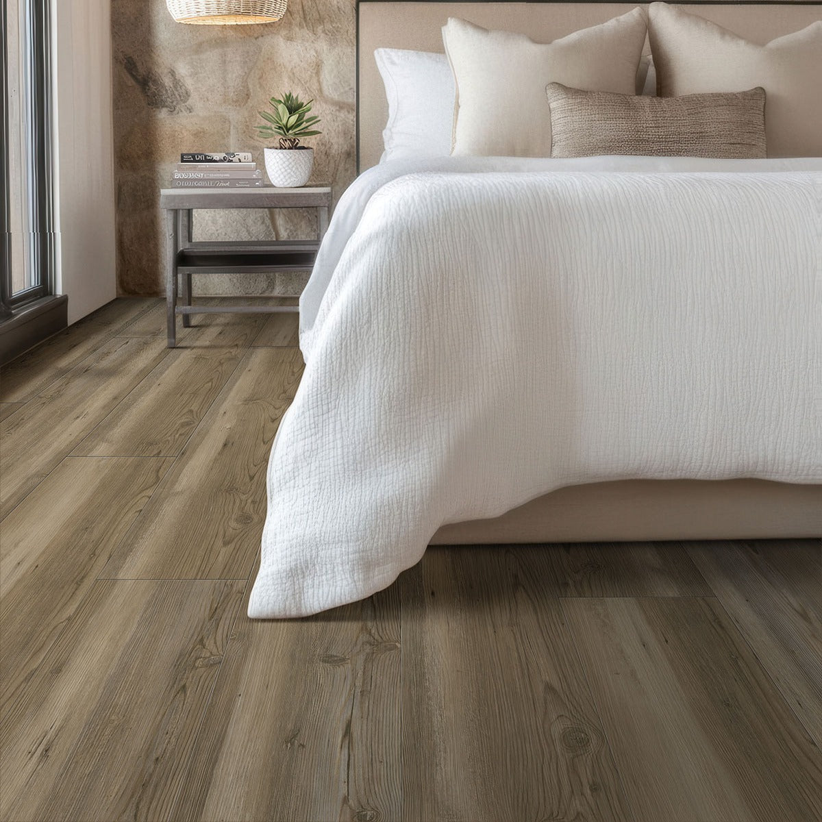XL Cyrus Brookings SPC rigid core vinyl flooring installed in a bedroom
