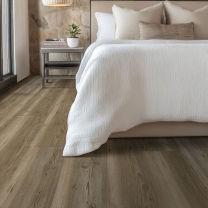 XL Cyrus Brookings SPC rigid core vinyl flooring installed in a bedroom