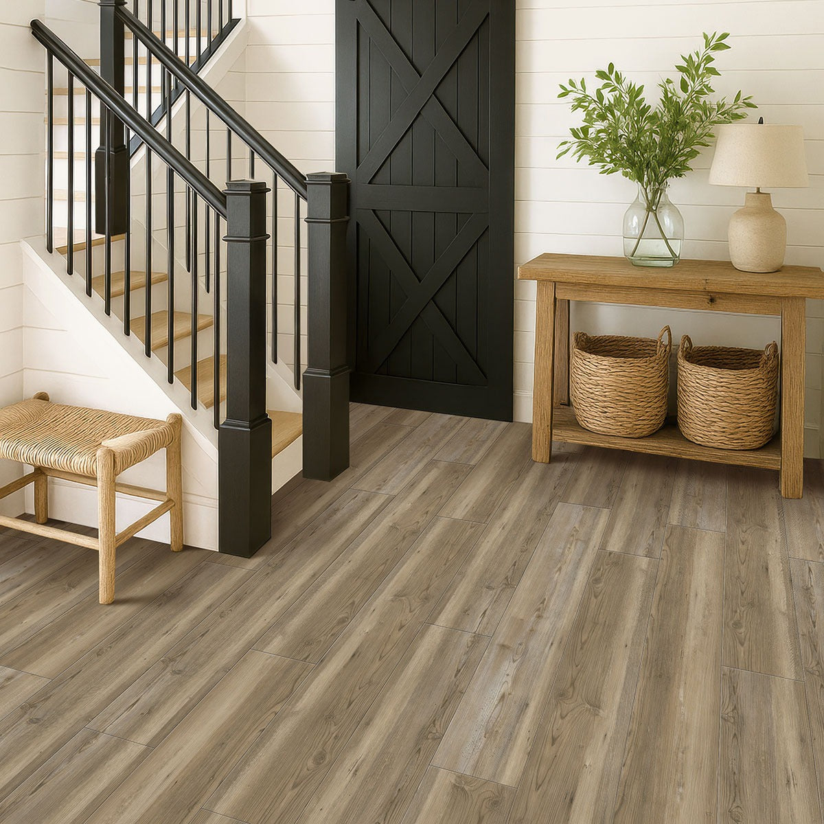 XL Cyrus Brookings SPC rigid core vinyl flooring installed in a entryway