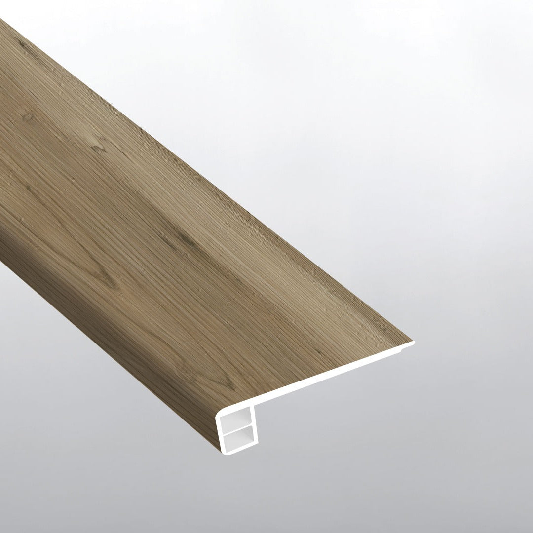 XL Cyrus Brookings square eased edge flush stair nose trim for SPC rigid core vinyl flooring