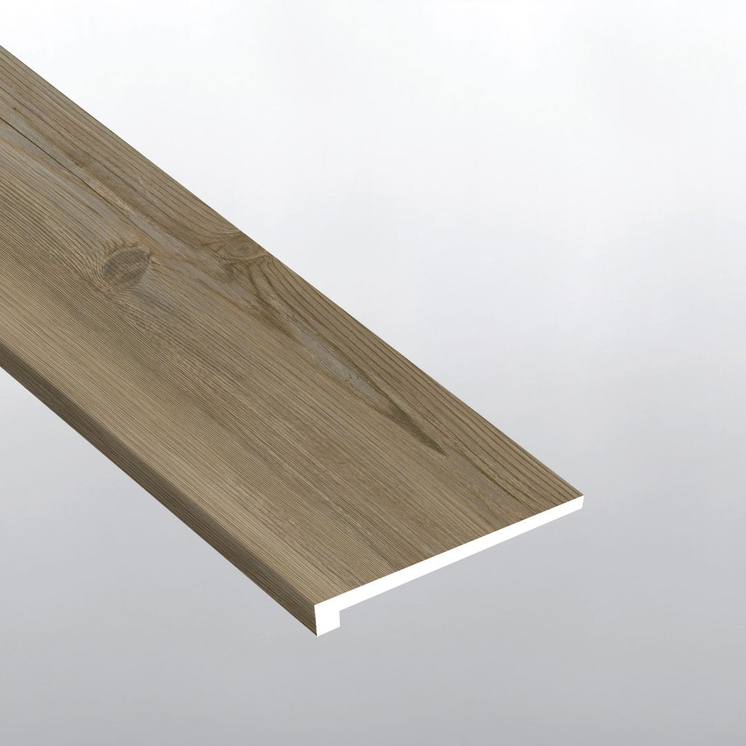 XL Cyrus Brookings square eased edge stair tread trim for SPC rigid core vinyl flooring
