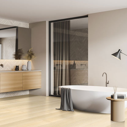 XL Cyrus Lenexa Creek SPC rigid core vinyl flooring shown in a furnished room