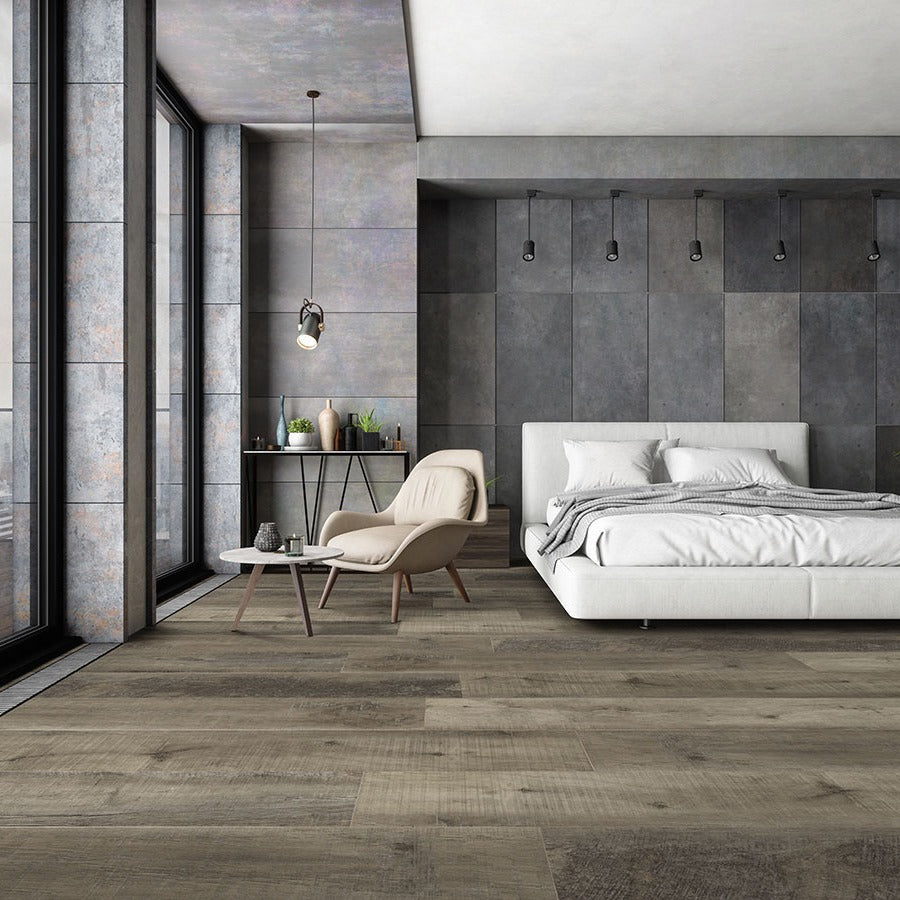 XL Cyrus Wolfeboro SPC rigid core vinyl flooring shown in a furnished room