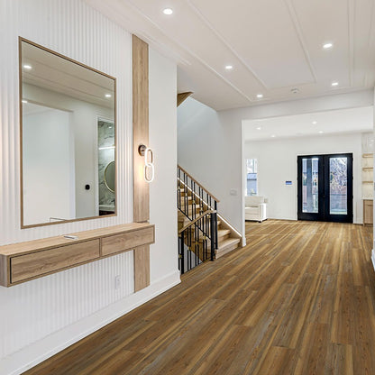 XL Prescott Barnstorm SPC rigid core vinyl flooring installed in a entryway