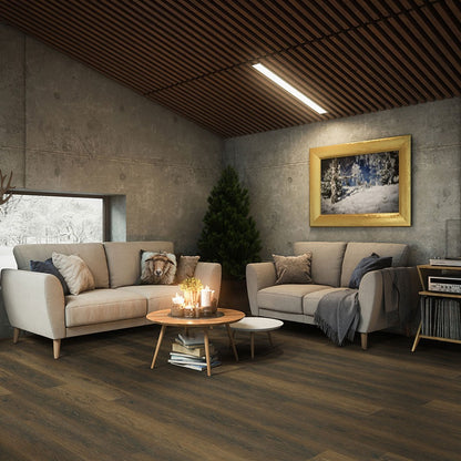 XL Prescott Barrell SPC rigid core vinyl flooring shown in a furnished room