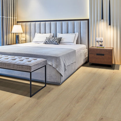 XL Prescott Chester Hills SPC rigid core vinyl flooring shown in a furnished room