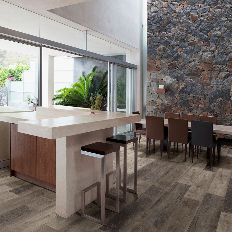 XL Prescott Wolfeboro SPC rigid core vinyl flooring shown in a furnished room