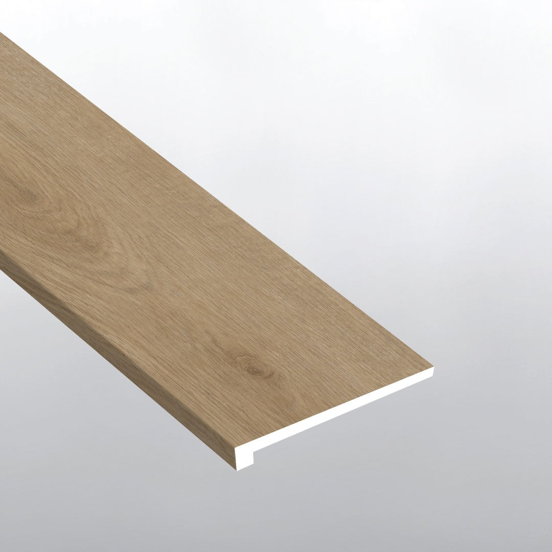 XL Studio Bozeman square eased edge stair tread trim for SPC rigid core vinyl flooring