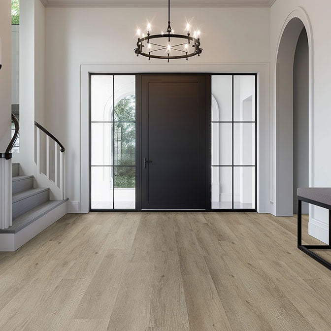 XL Studio Lark SPC rigid core vinyl flooring shown in a furnished room