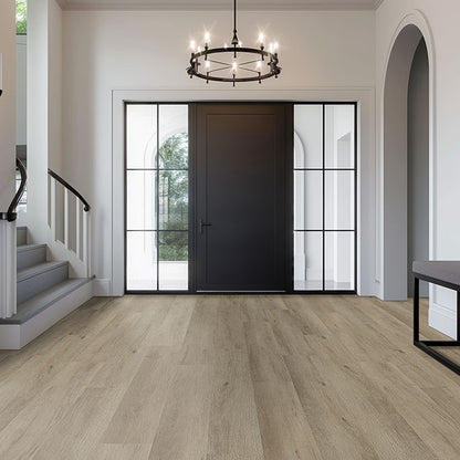XL Studio Lark SPC rigid core vinyl flooring shown in a furnished room