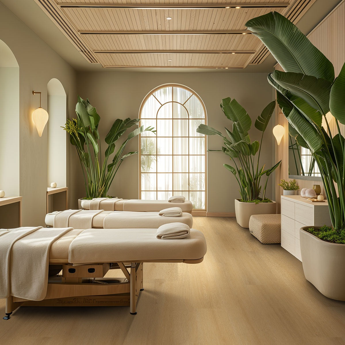 XL Studio Quillian SPC rigid core vinyl flooring shown in a furnished room