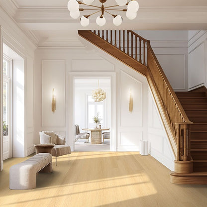 XL Studio Roswell SPC rigid core vinyl flooring shown in a furnished room