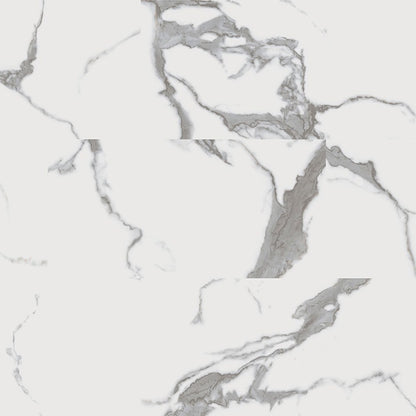 XL Trecento Calacatta Marbello SPC rigid core vinyl tile flooring, top down tile view
