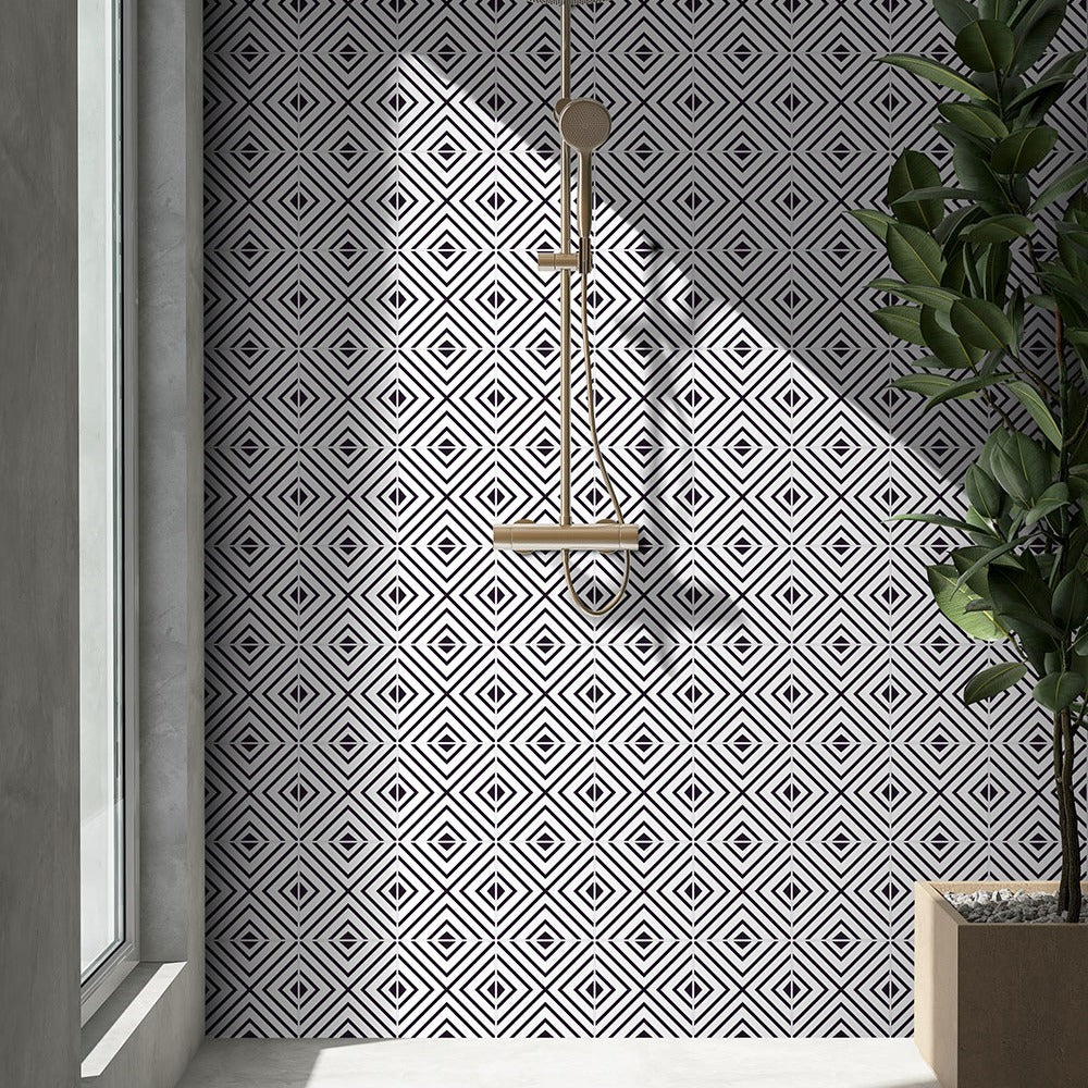 Zaria Modena porcelain tile shown in a finished room