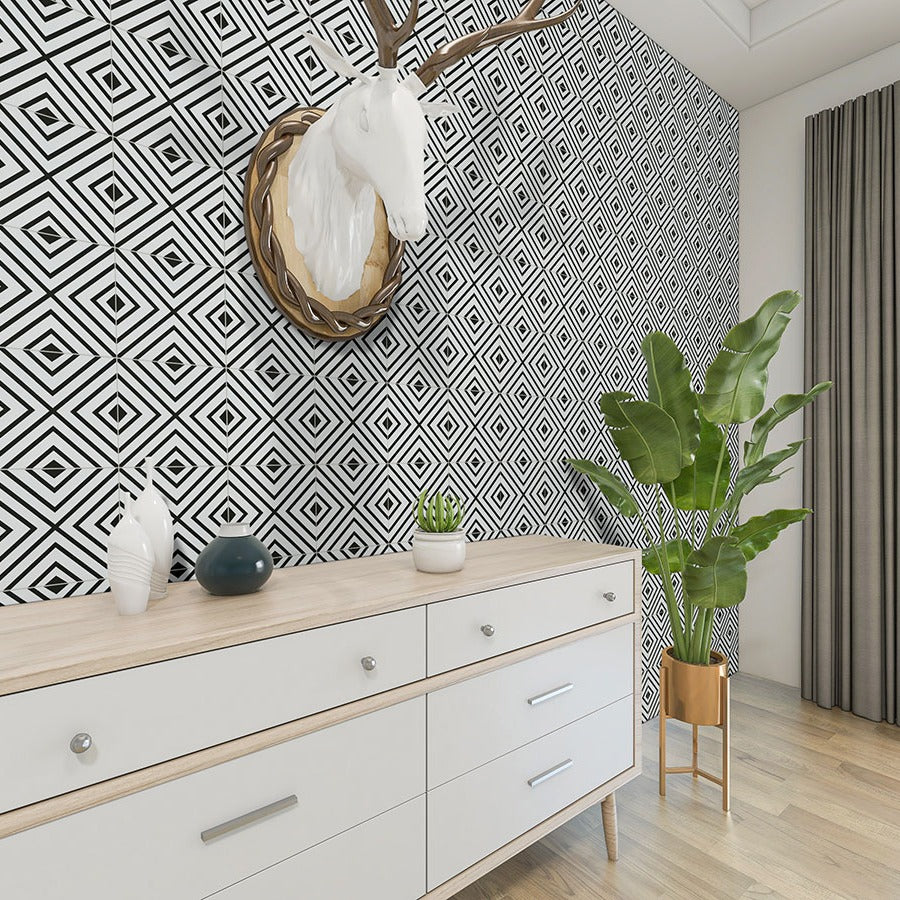 Zaria Modena porcelain tile shown in a finished room, scene 3