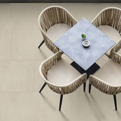 Zement Blanco Arterra Porcelain Pavers shown installed in a finished outdoor or living space
