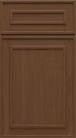 Hermosa Mocha kitchen cabinet door sample in solid oak, American framed full overlay, NB Collection