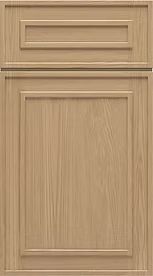 Hermosa Oak kitchen cabinet door sample in solid oak, American framed full overlay, NB Collection
