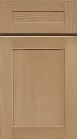 Oak Shaker kitchen cabinet door sample in solid oak, American framed full overlay, NB Collection