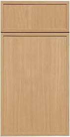 Slim Oak Shaker kitchen cabinet door sample in solid oak, American framed full overlay, NB Collection