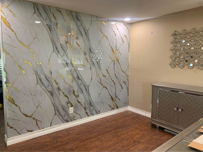 Nuevo Calacatta Gold PVC Shower / Interior Decorative Wall Panel