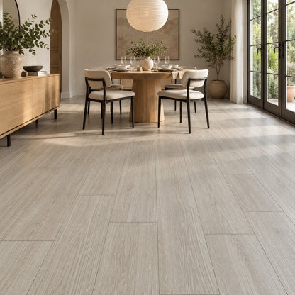 Yosemite Clark Range Water Resistant Laminate Flooring installed in a dining room