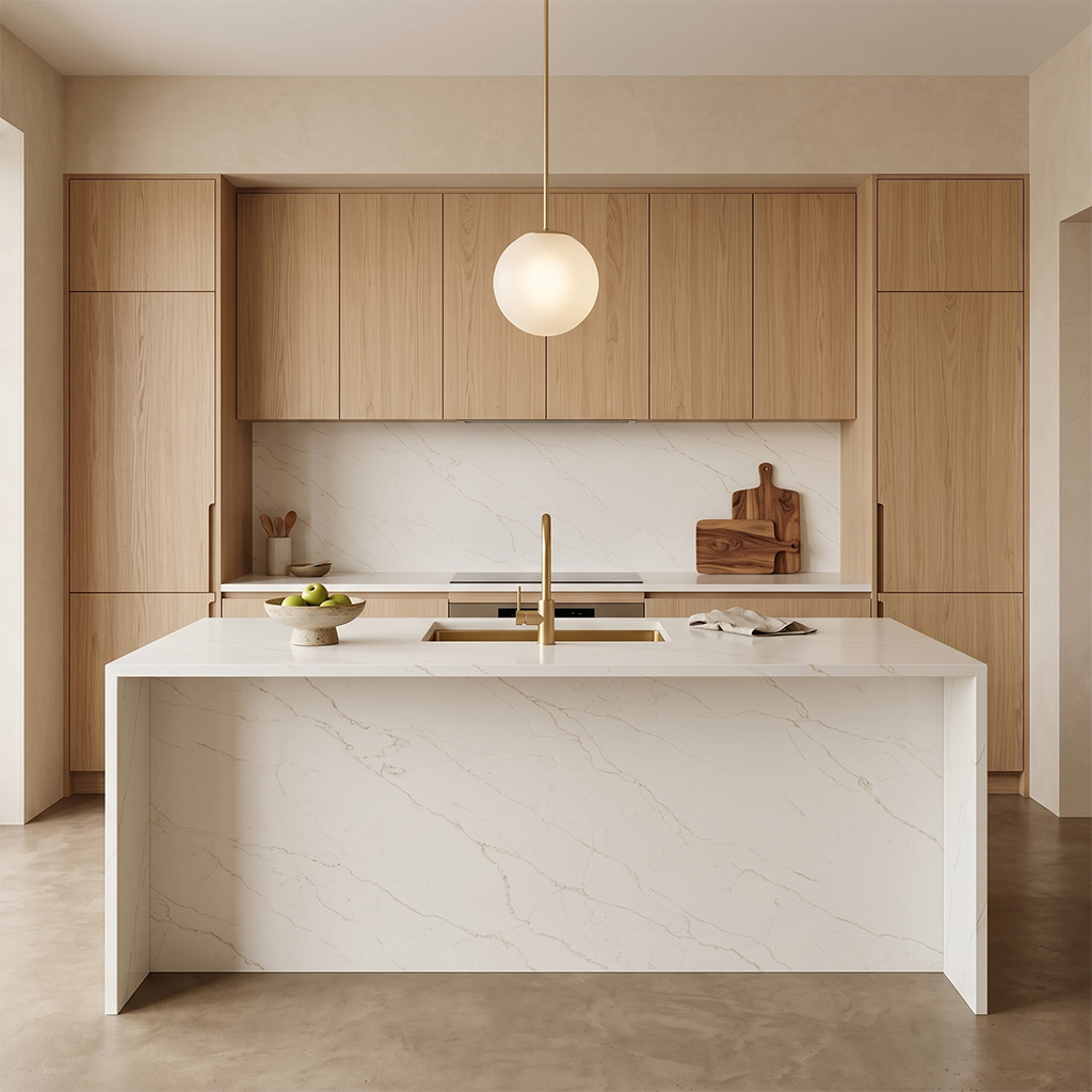 PF-Enspire Calacatta Ivory Quartz Slab