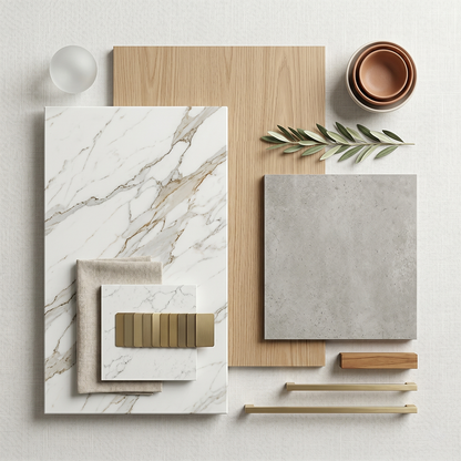 PF-Lumina Calacatta Sienna Printed Surface Quartz Slab
