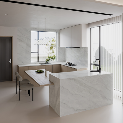 PF-Lumina Mont Blanc Printed Surface Quartz Slab