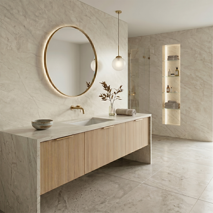 PF-Mimetech Terra Beige Printed Surface Quartz Slab