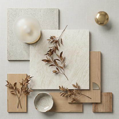 PF-Mimetech Terra Beige Printed Surface Quartz Slab