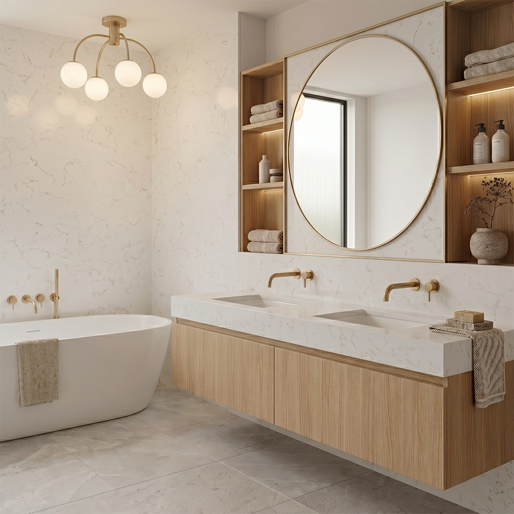 PF-Zero Carrara Rena Silica-Free Quartz Slab