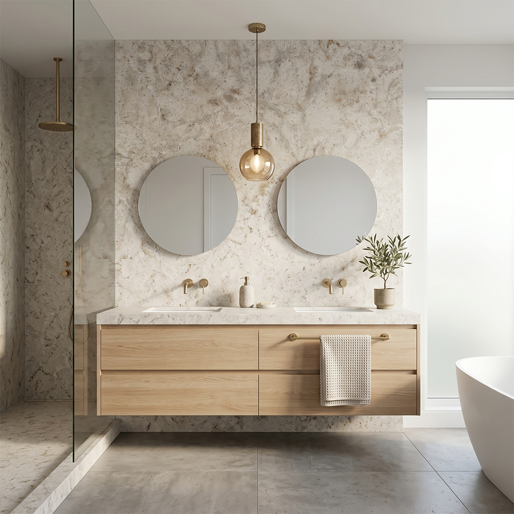 PF-Zero Timberwolf Silica-Free Quartz Slab