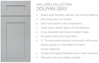 PK-Mallorca Dolphin Grey Frameless Shaker