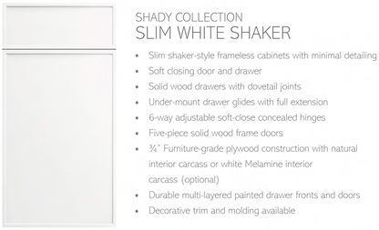 PK-Shady Slim White Frameless Shaker