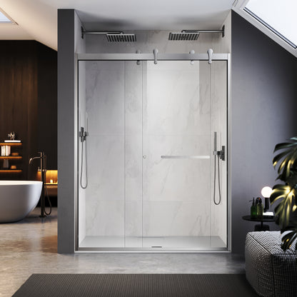 Preston Semi-Frameless Double Sliding Shower Door