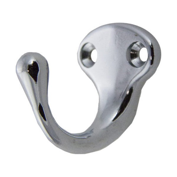 Ashcombe coat and robe hook in Polished Chrome
