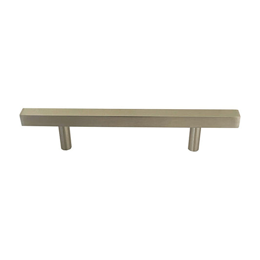 Bancroft square bar handle in Satin Nickel