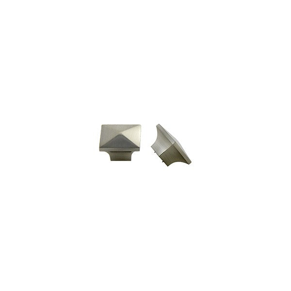 Calder pyramid knob handle in Satin Nickel