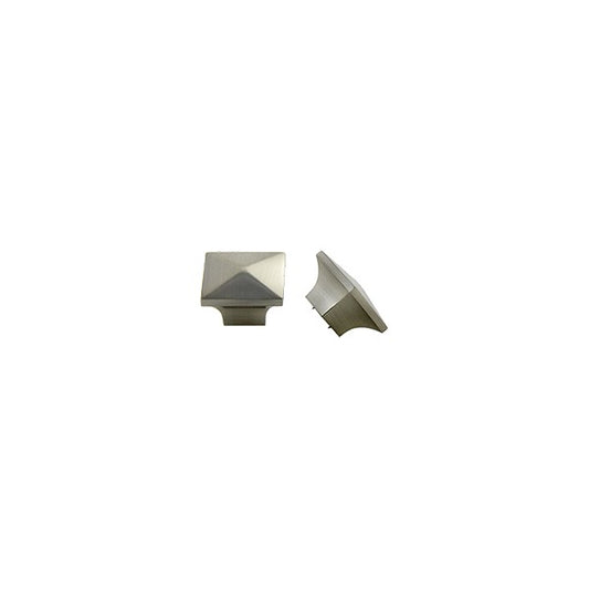 Calder pyramid knob handle in Satin Nickel