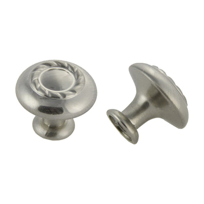Corda rope knob handle in Satin Nickel