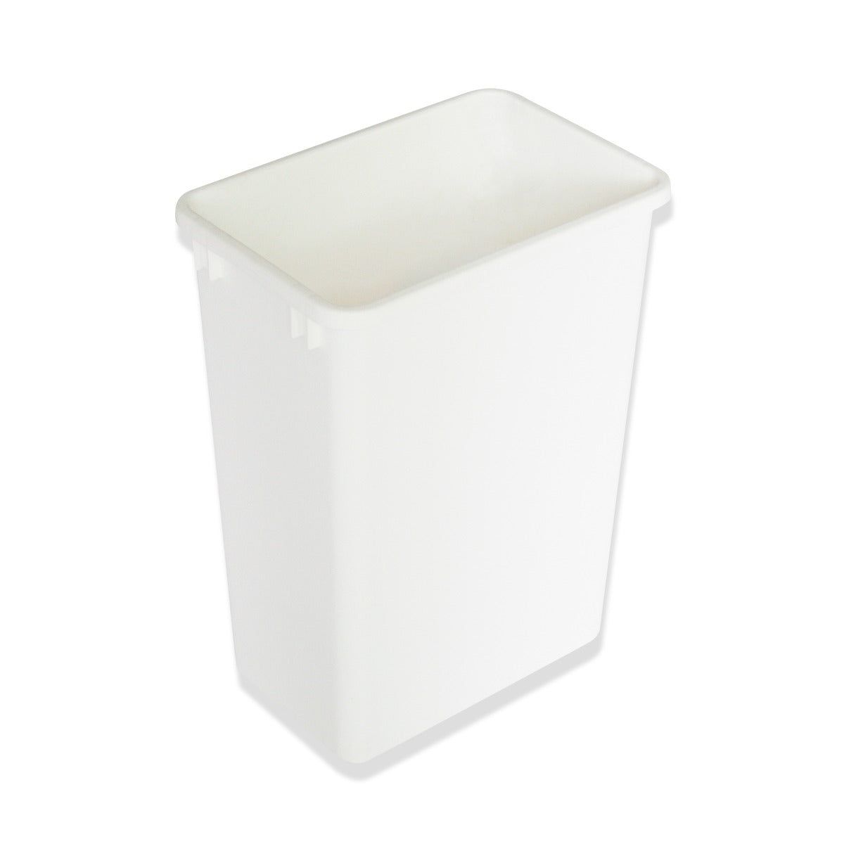 Everly 35 quart plastic waste container in White