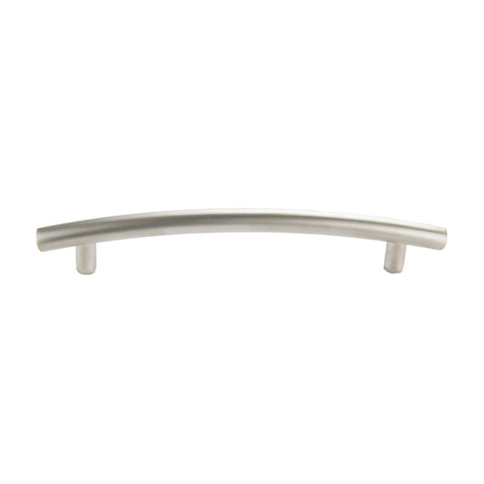 Haverly curved bar handle in Dull Nickel