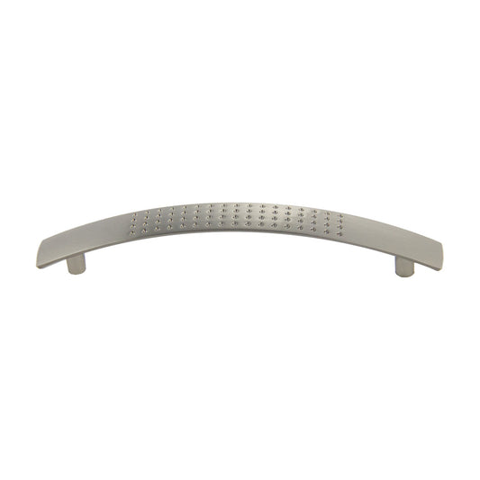 Maren dimpled handle in Satin Nickel