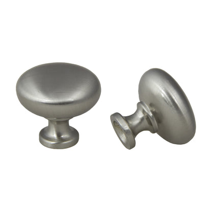 Pember mushroom knob handle in Satin Nickel