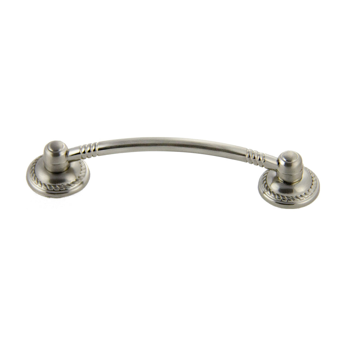 Quill deco bow handle in Satin Nickel
