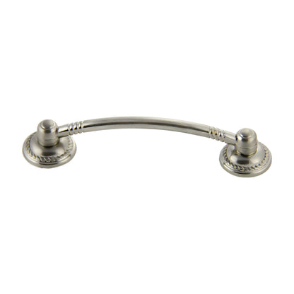 Quill deco bow handle in Satin Nickel
