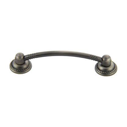 Quill deco bow handle in Satin Pewter